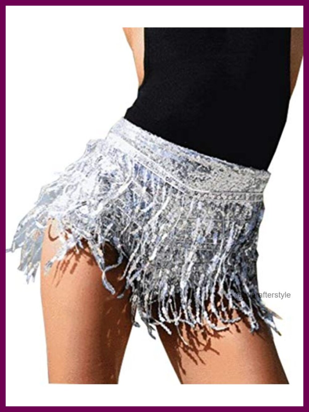 Sequin Tassel Pantskirt Shorts Festival Dance Bottoms